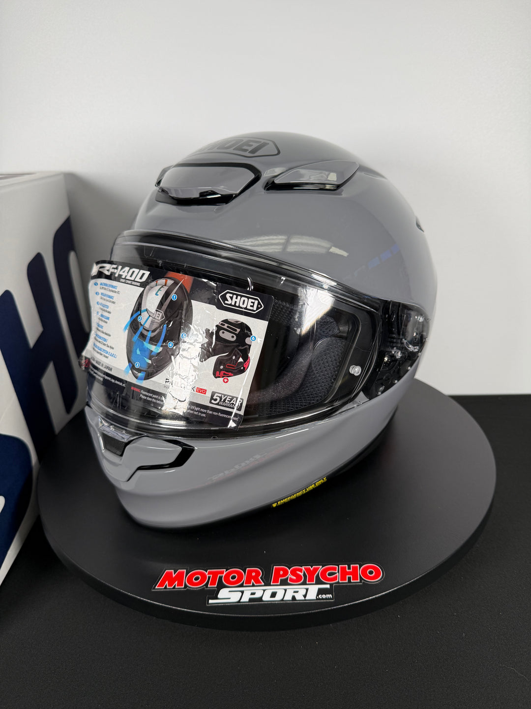 Shoei RF-1400 Helmet - Gloss Basalt Gray - Size Large - USED / OPEN BOX