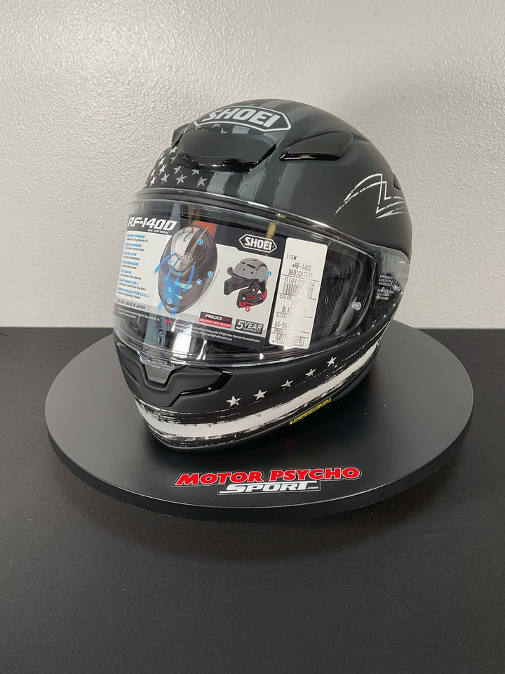 Shoei RF-1400 Dedicated 2 Helmet Matte TC-5 Black/White - Size S - USED / OPEN BOX