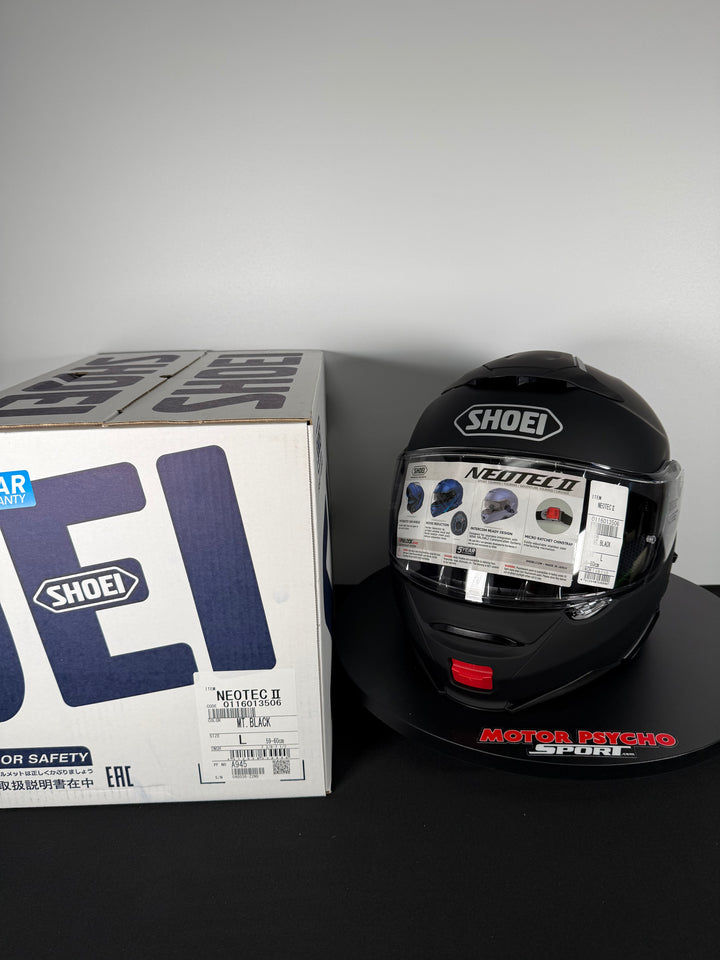 Shoei Neotec II Modular Helmet - Matte Black - Size Large - USED / OPEN BOX - FINAL SALE / NO RETURNS