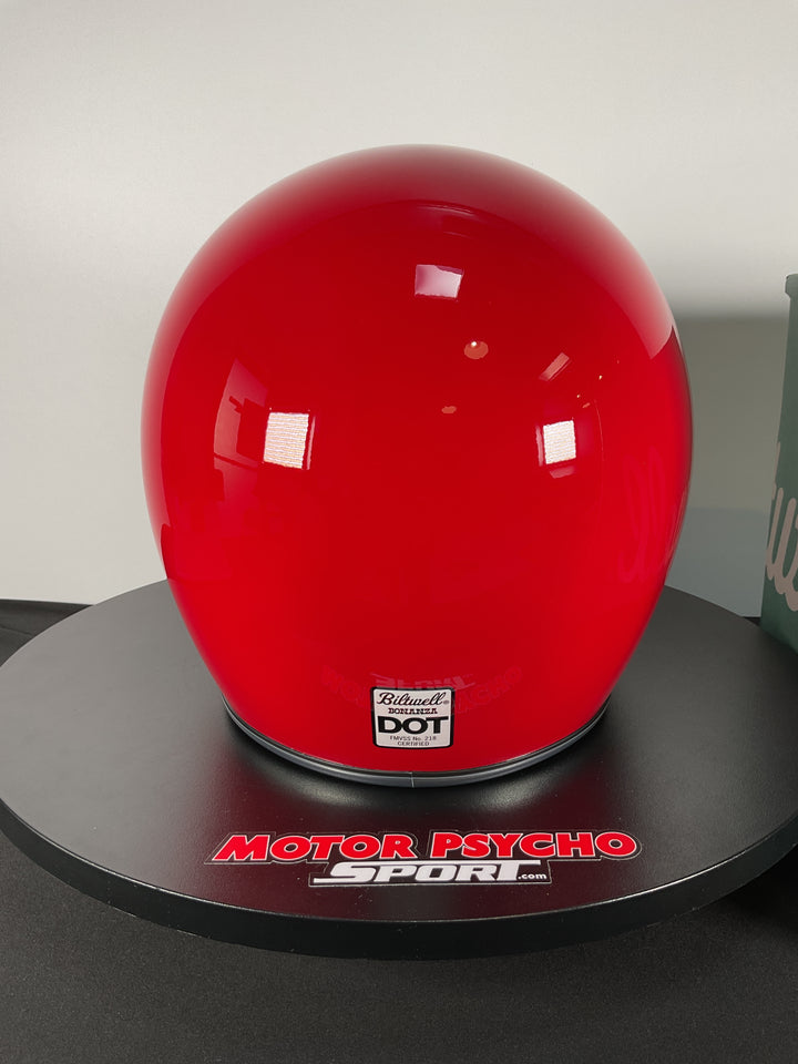 Biltwell Bonanza Helmet Gloss Blood Red - Size Small - Used Like New