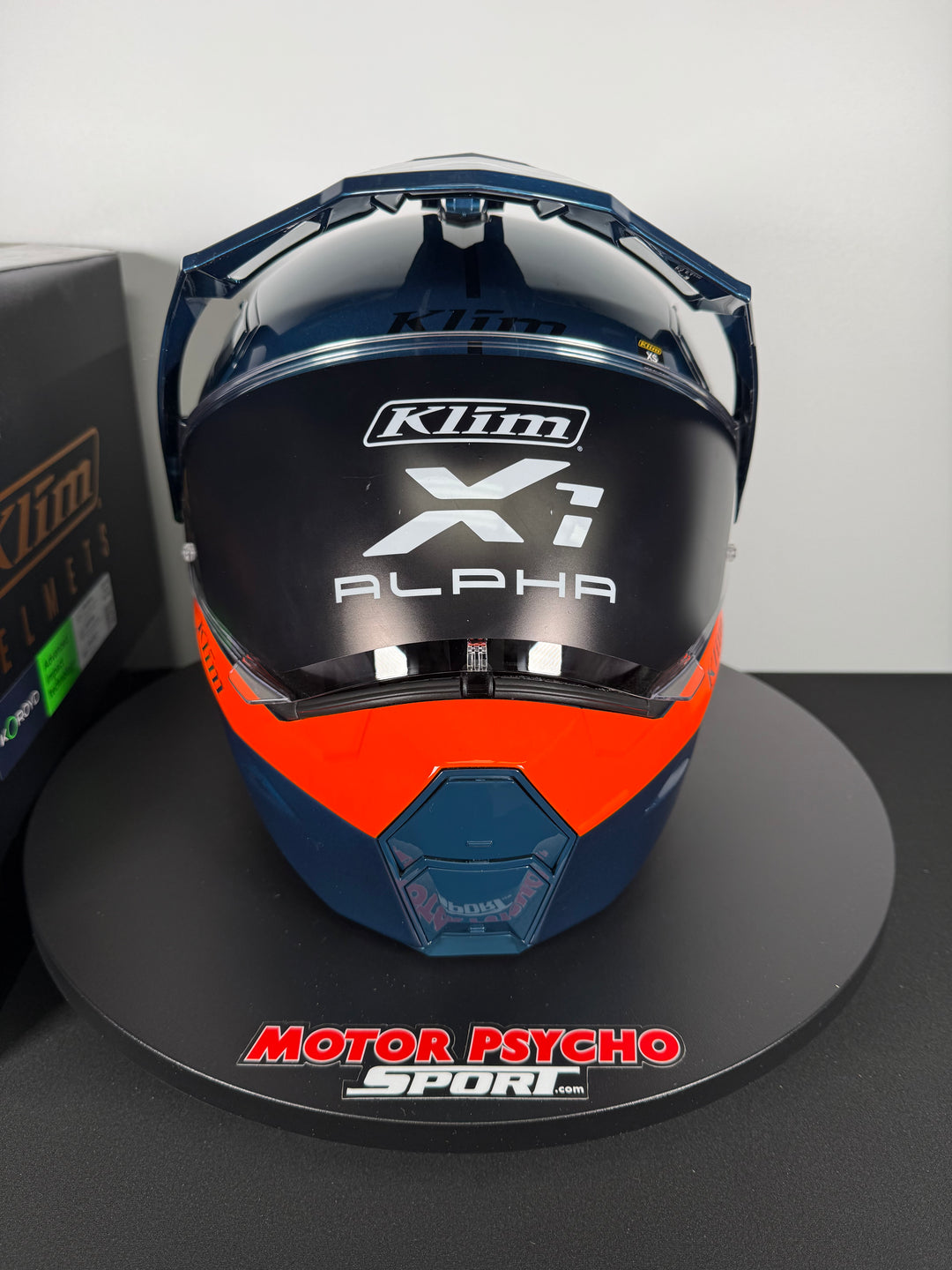 KLIM X1 ALPHA HELMET ECE/DOT-GLOSS CONCEPT PETROL - STRIKE ORANGE - Size XS - OPEN BOX