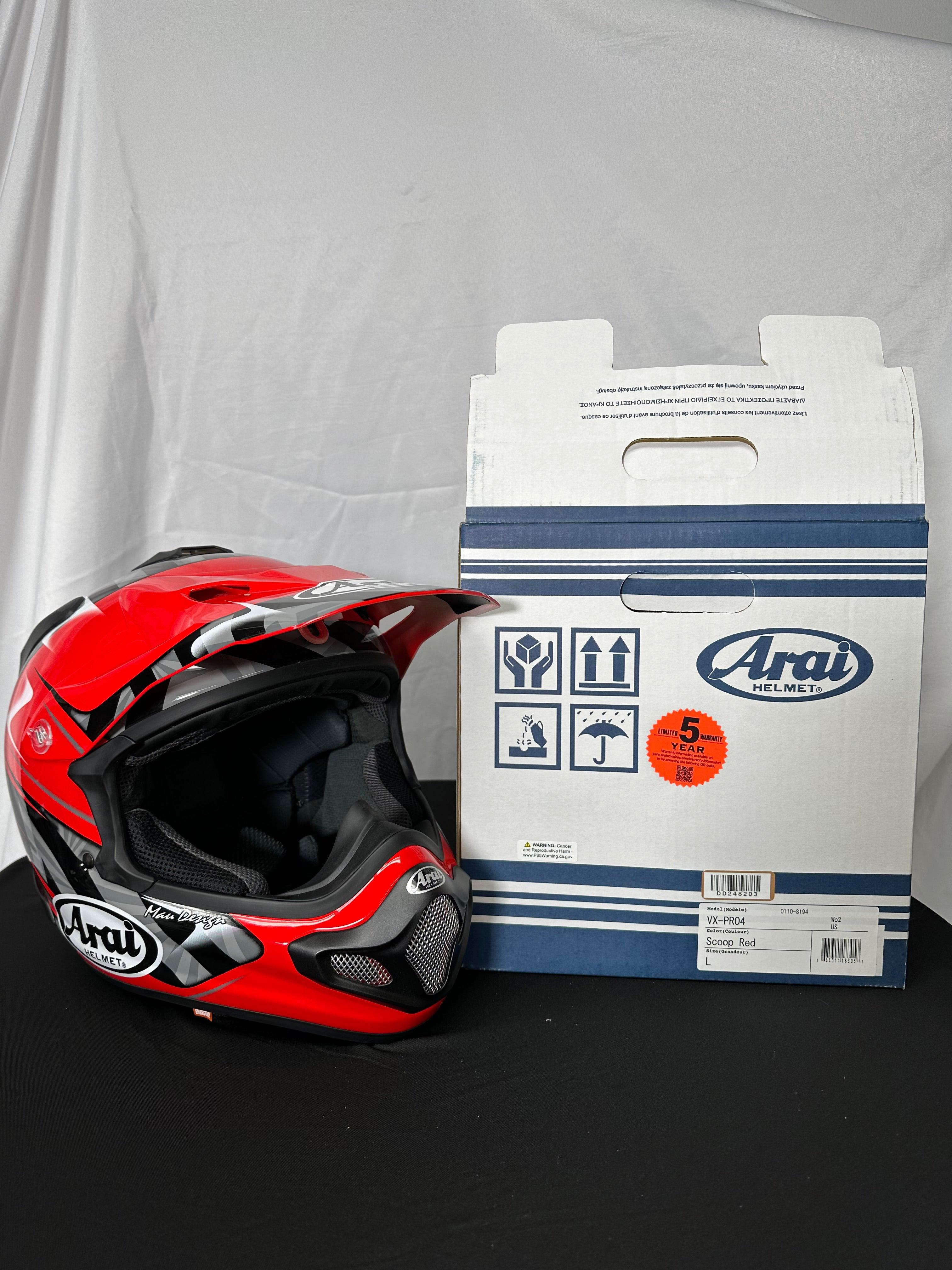 Arai VX-Pro4 Helmet - Scoop Red - Size Large - OPEN BOX