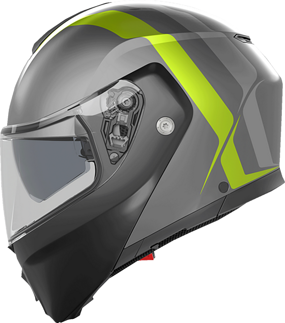 AGV Streetmodular Helmet - Resia Matte Grey/Black/Yellow Fluo