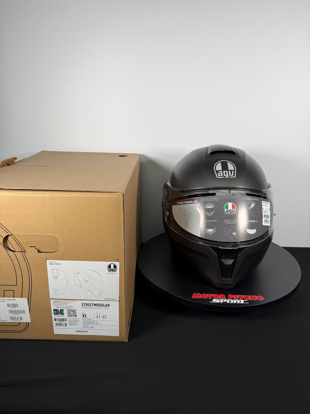AGV Streetmodular Helmet - Mono Matte Asfalto Grey - Size XL