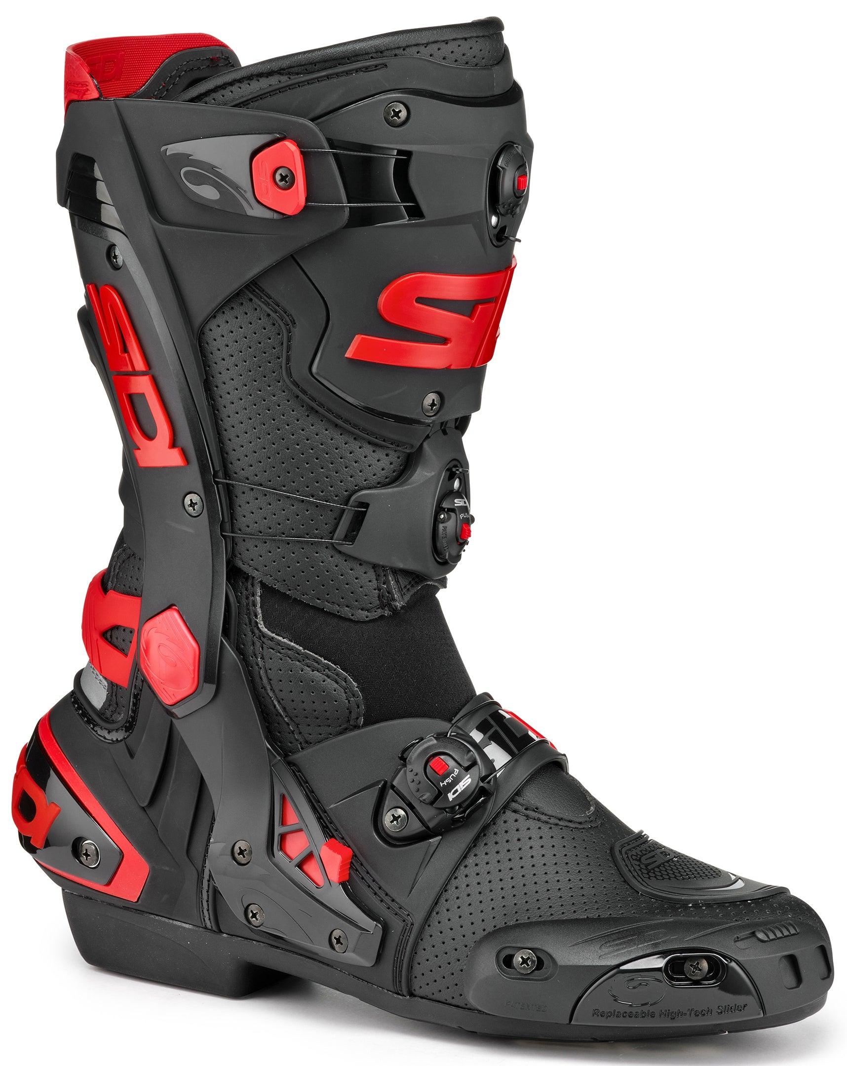 Sidi Rex Air Road Race Boots - Black/Red – Motor Psycho Sport