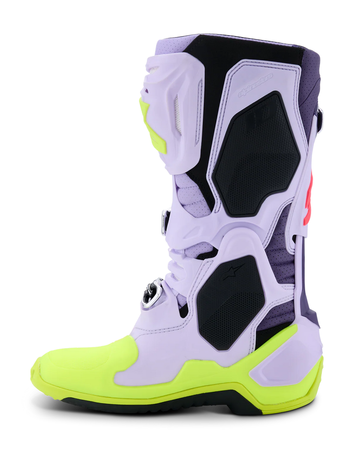 Alpinestars Tech 10 Supervented Boots - Purple/Yellow Fluo/Diva Pink