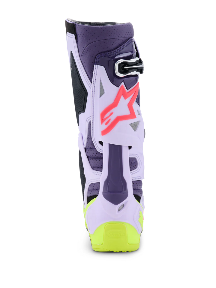 Alpinestars Tech 10 Supervented Boots - Purple/Yellow Fluo/Diva Pink