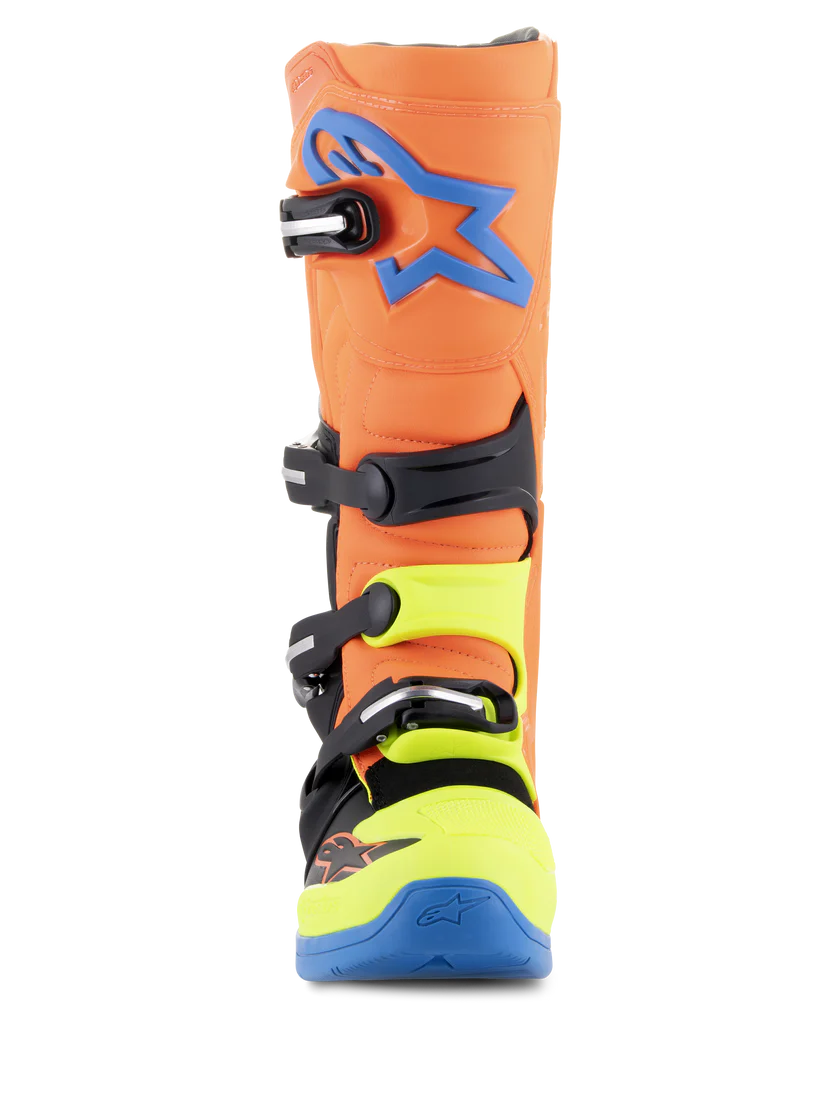 Alpinestars Tech 5 Boots - Orange Fluo/Enamel Blue/Yellow Fluo - CLOSEOUT