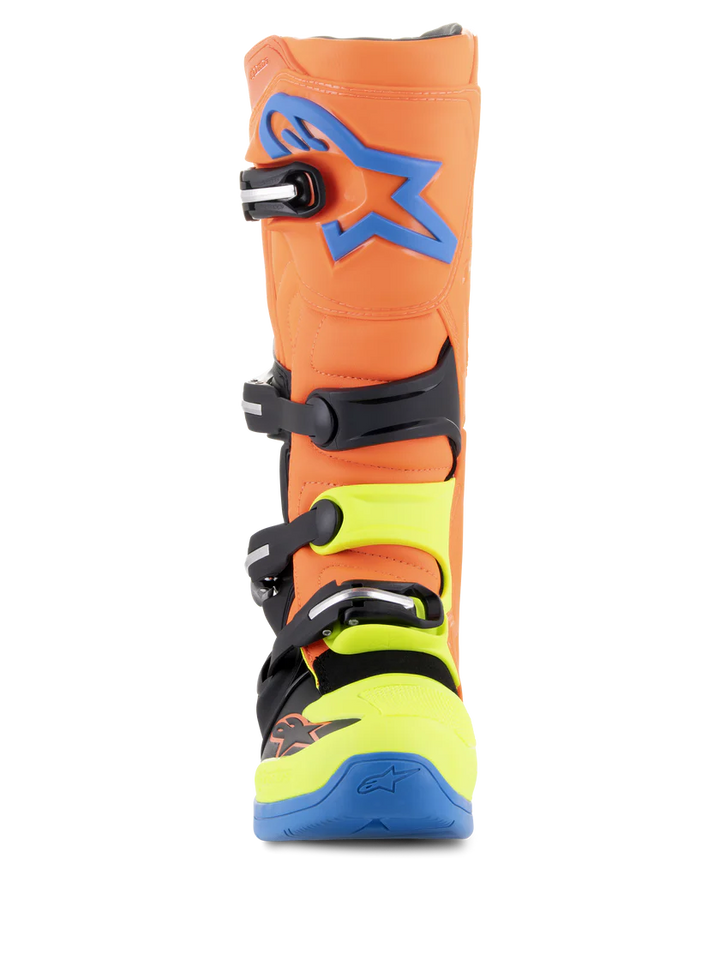 Alpinestars Tech 5 Boots - Orange Fluo/Enamel Blue/Yellow Fluo - CLOSEOUT