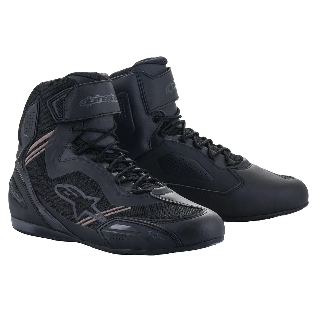 2022 Alpinestars Faster-3 Rideknit Shoes Black/Black - Motor Psycho Sport