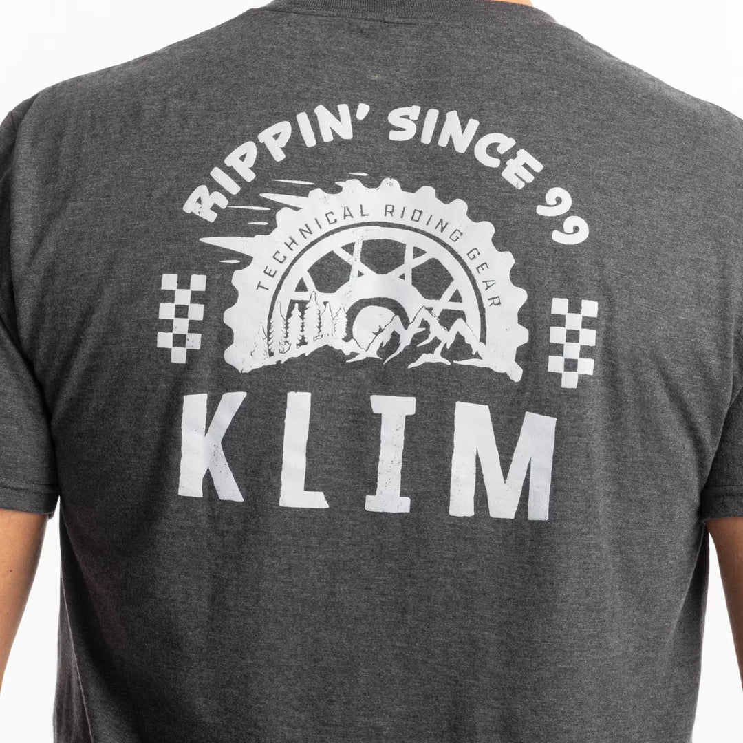 KLIM RIPPIN' TRI-BLEND TEE - HEATHERED CHARCOAL - HIGH-RISE