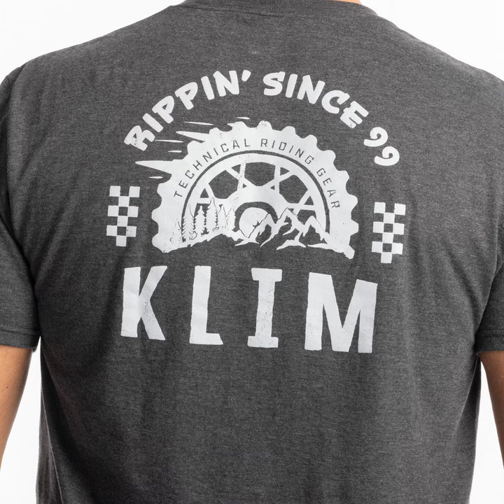 KLIM RIPPIN' TRI-BLEND TEE - HEATHERED CHARCOAL - HIGH-RISE