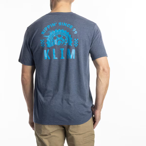 KLIM RIPPIN' TRI-BLEND TEE - NAVY FROST - WHITE