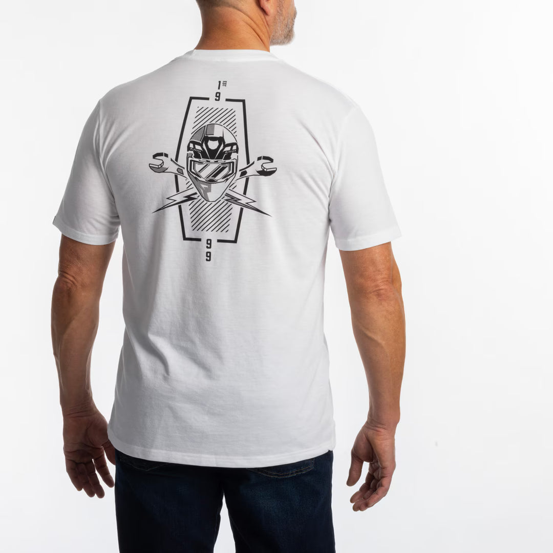 KLIM PETROL TRI-BLEND TEE - WHITE - BLACK