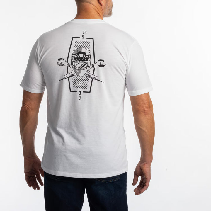 KLIM PETROL TRI-BLEND TEE - WHITE - BLACK