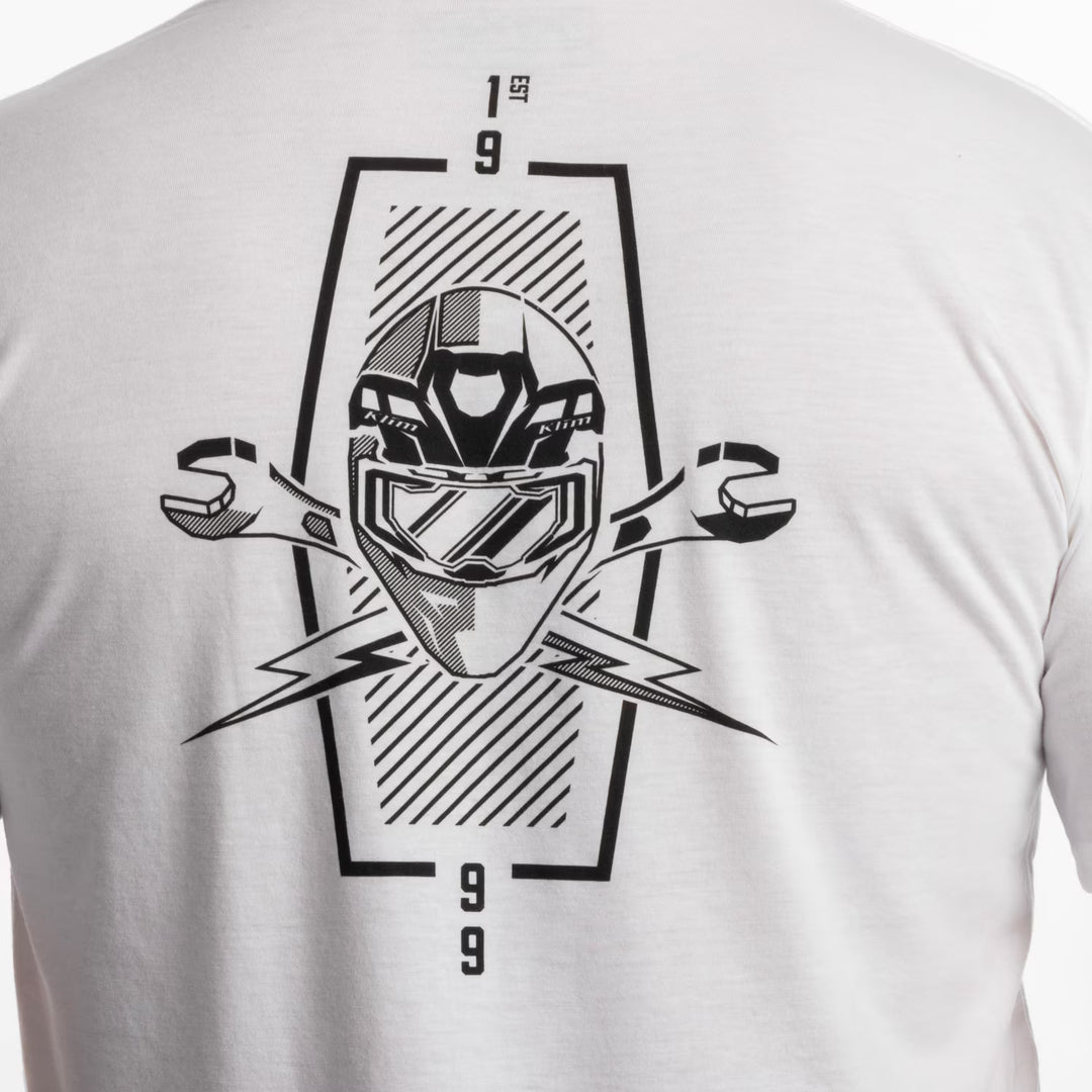 KLIM PETROL TRI-BLEND TEE - WHITE - BLACK