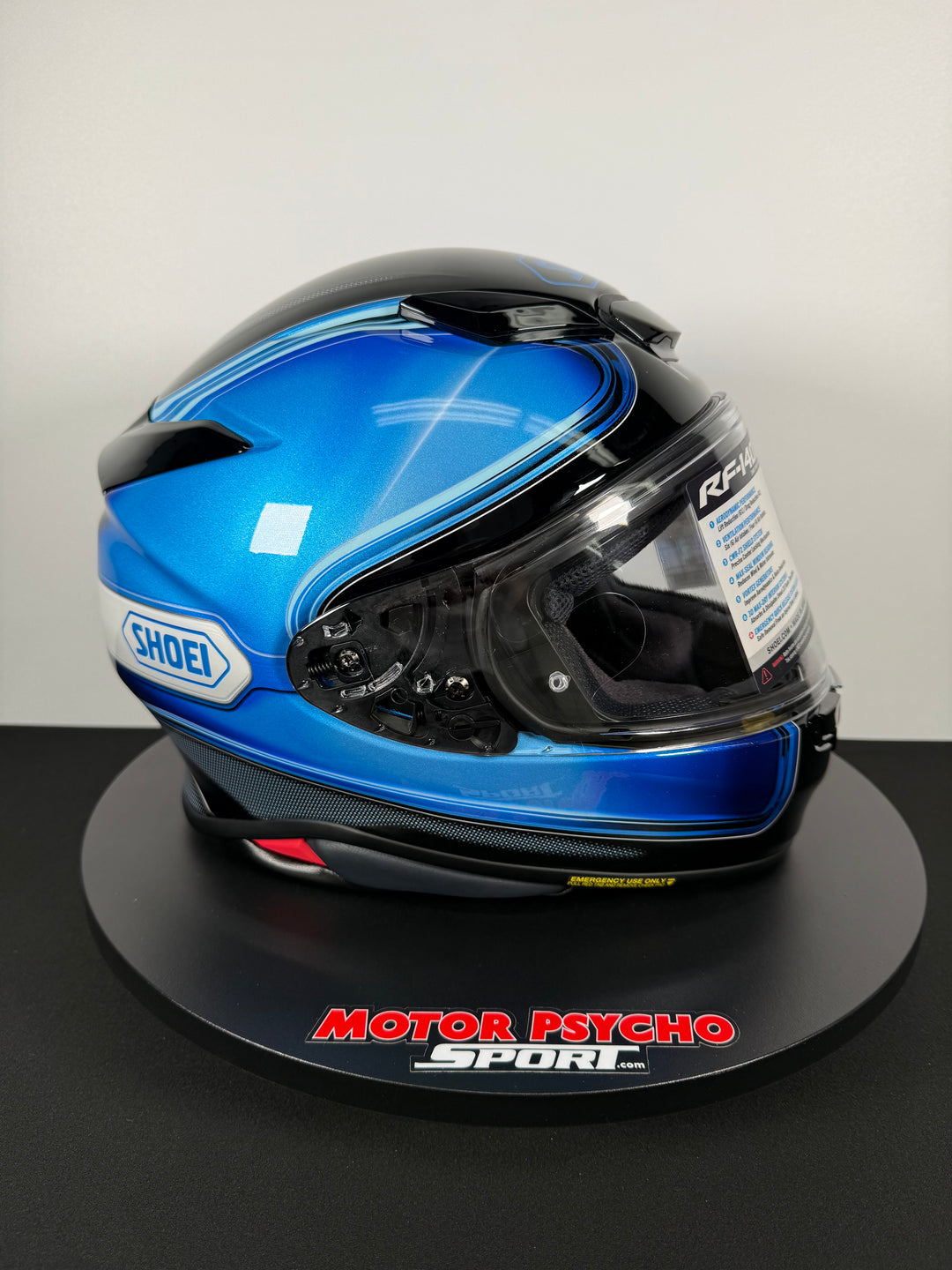 Shoei RF-1400 Sheen Helmet - TC-2 Blue/Black - Size M - USED / OPEN BOX