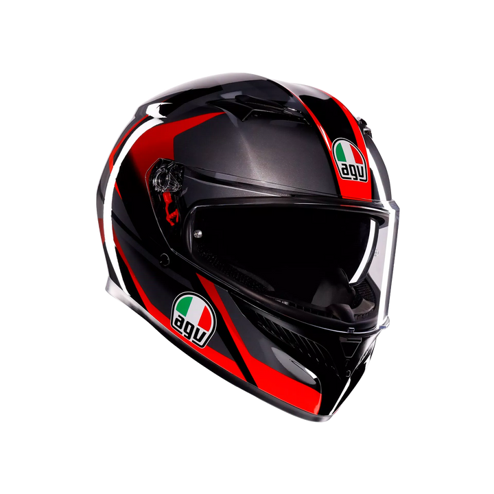 AGV K3 Helmet - Striga Matte Black/Gray/Red