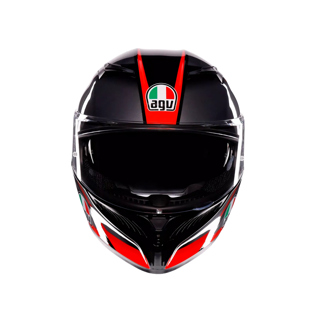AGV K3 Helmet - Striga Matte Black/Gray/Red
