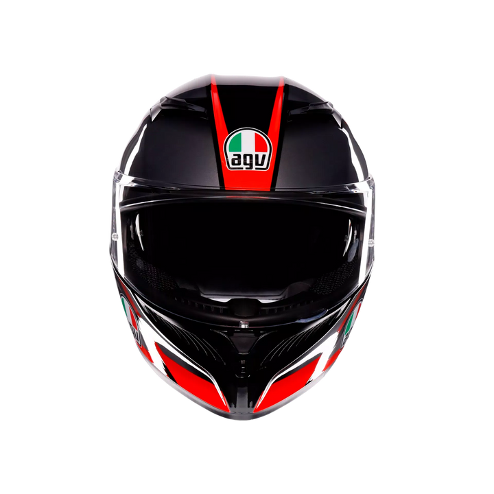 AGV K3 Helmet - Striga Matte Black/Gray/Red