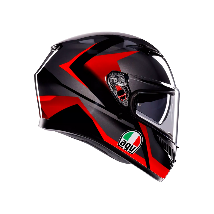 AGV K3 Helmet - Striga Matte Black/Gray/Red