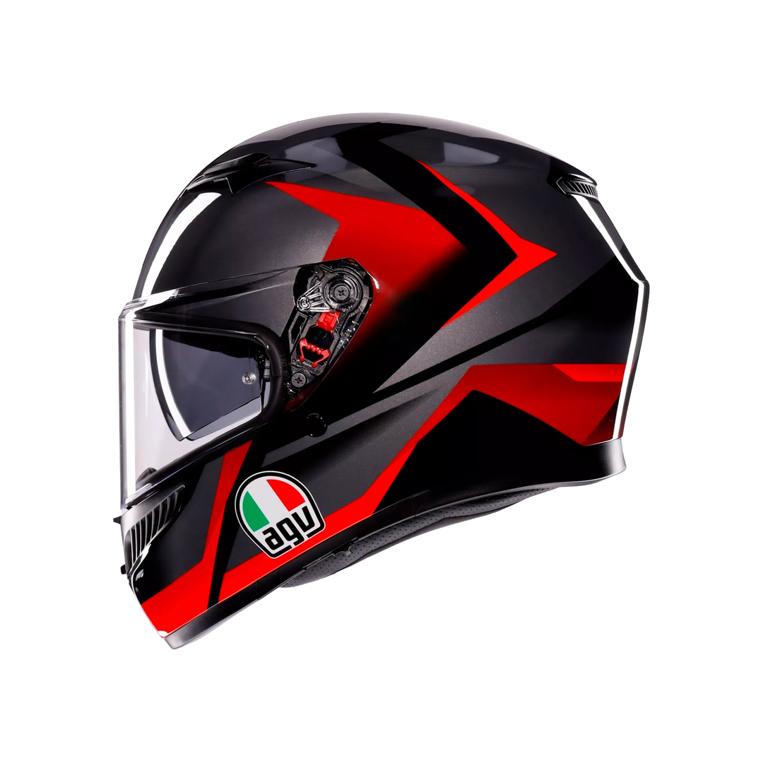 AGV K3 Helmet - Striga Matte Black/Gray/Red