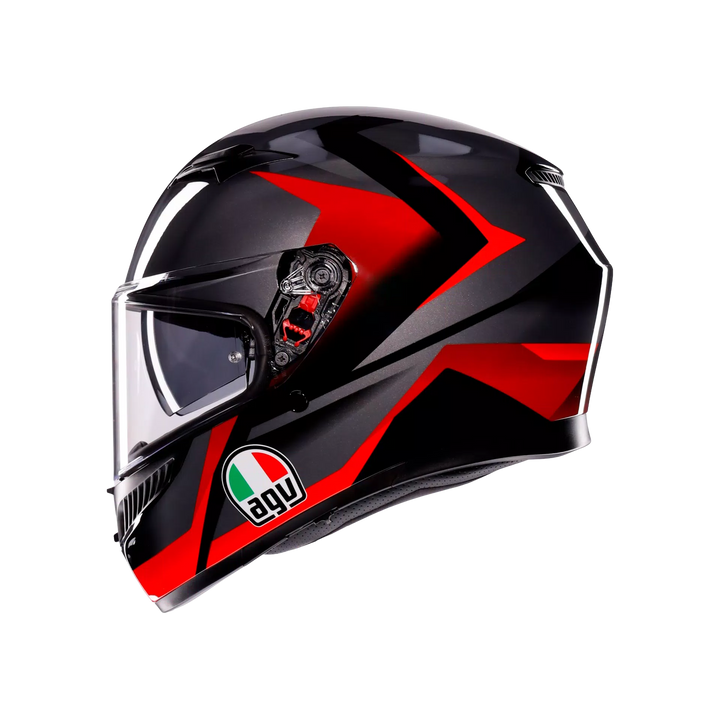 AGV K3 Helmet - Striga Matte Black/Gray/Red