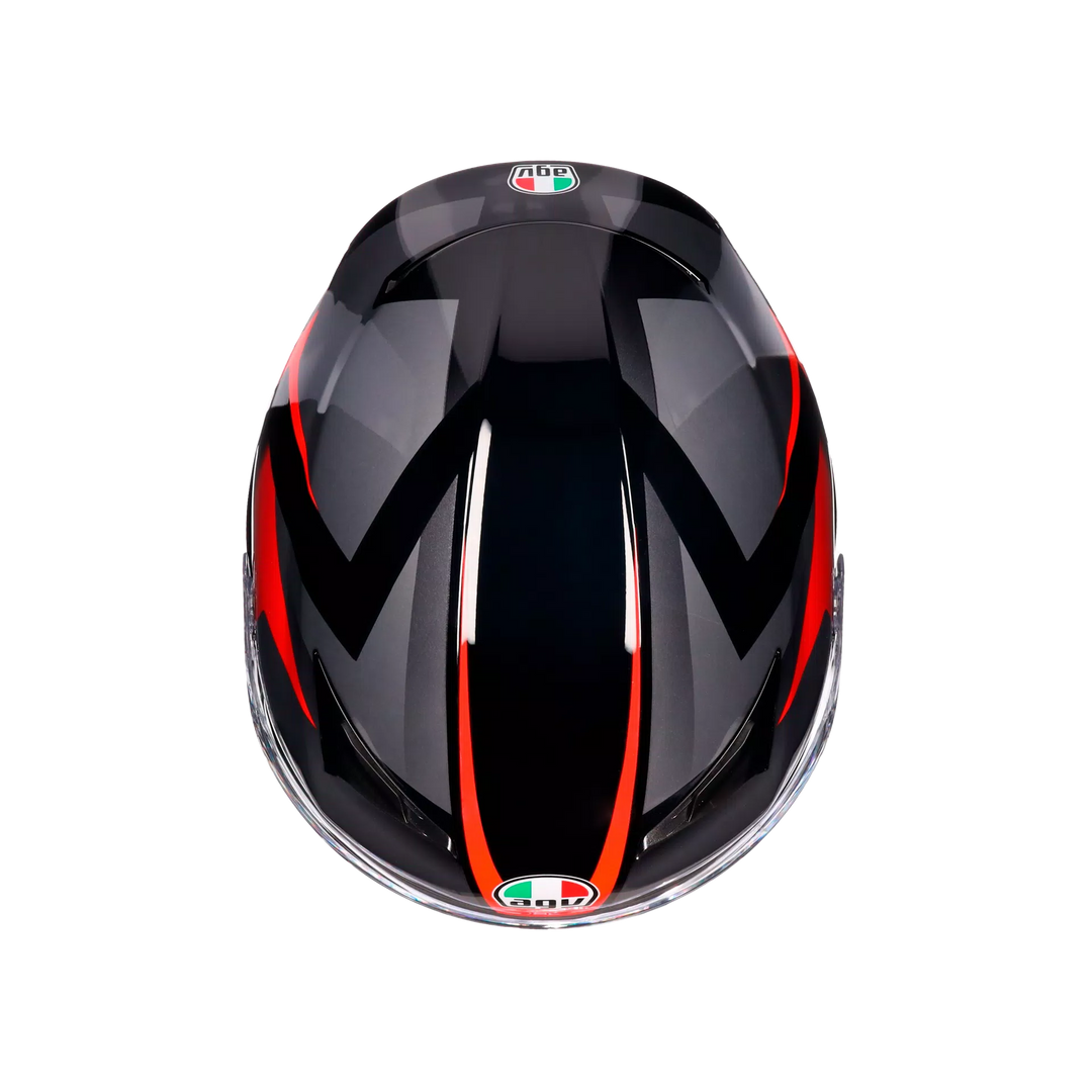 AGV K3 Helmet - Striga Matte Black/Gray/Red