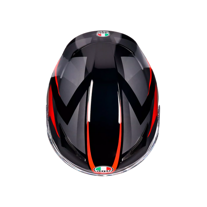 AGV K3 Helmet - Striga Matte Black/Gray/Red