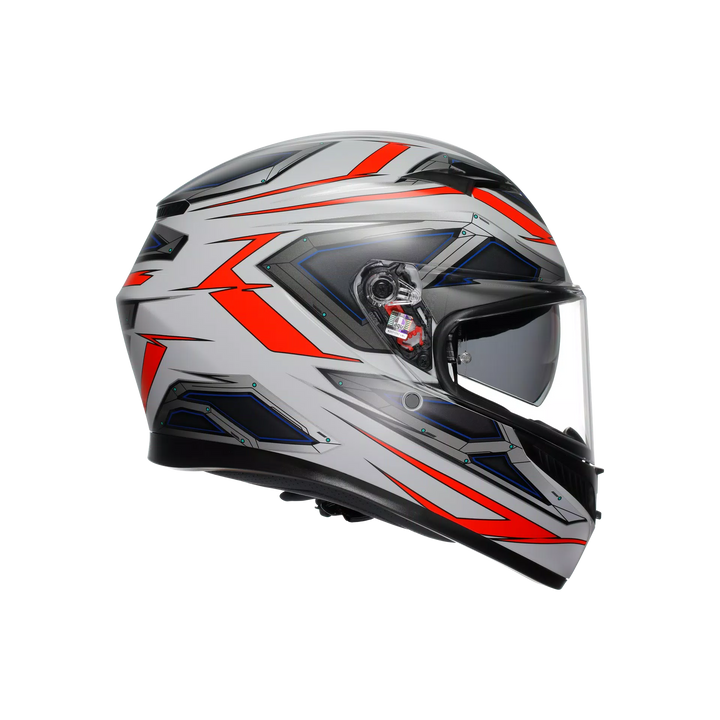 AGV K3 Helmet - Space Matte Black White/Red Fluo