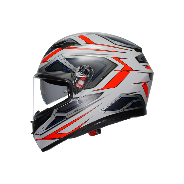 AGV K3 Helmet - Space Matte Black White/Red Fluo
