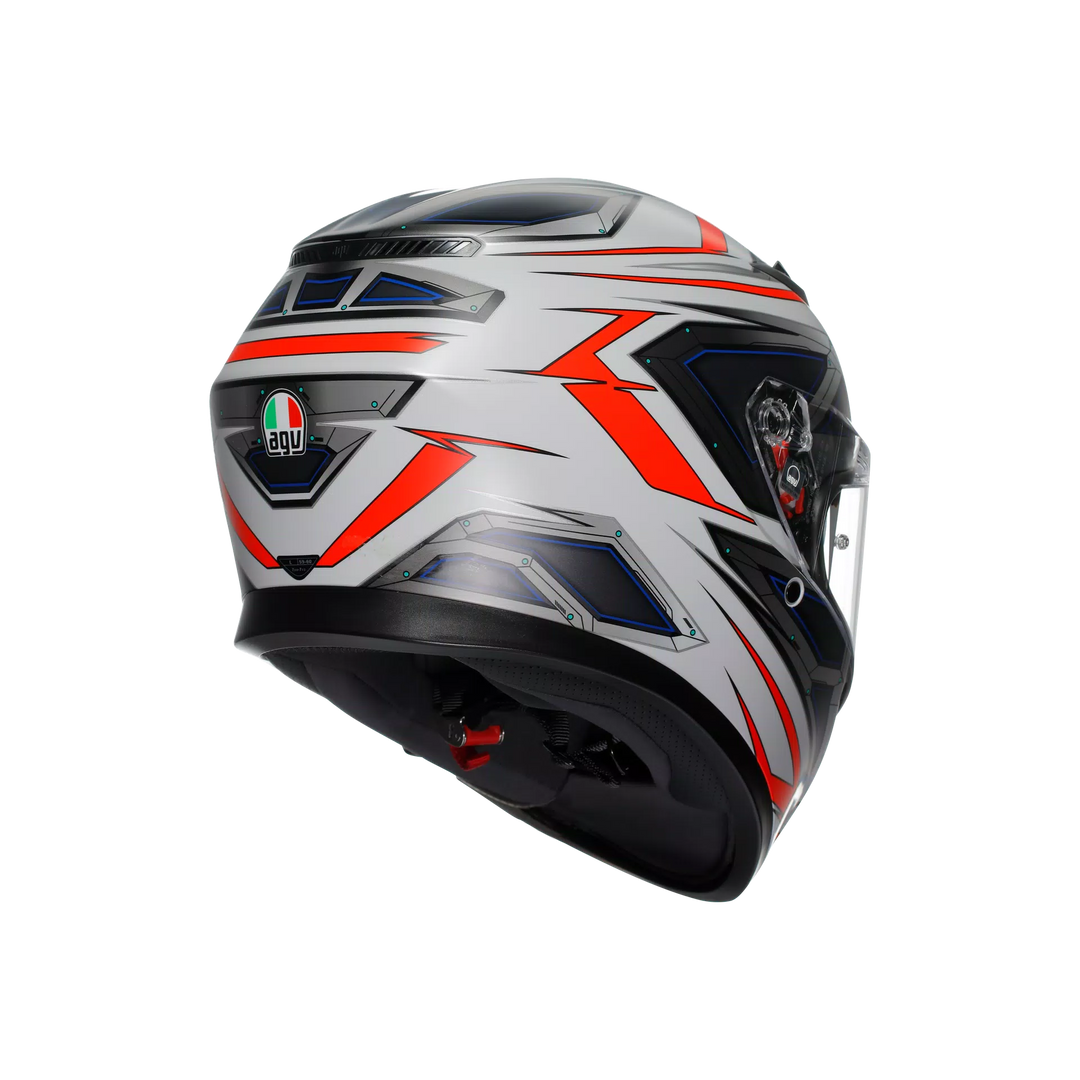 AGV K3 Helmet - Space Matte Black White/Red Fluo