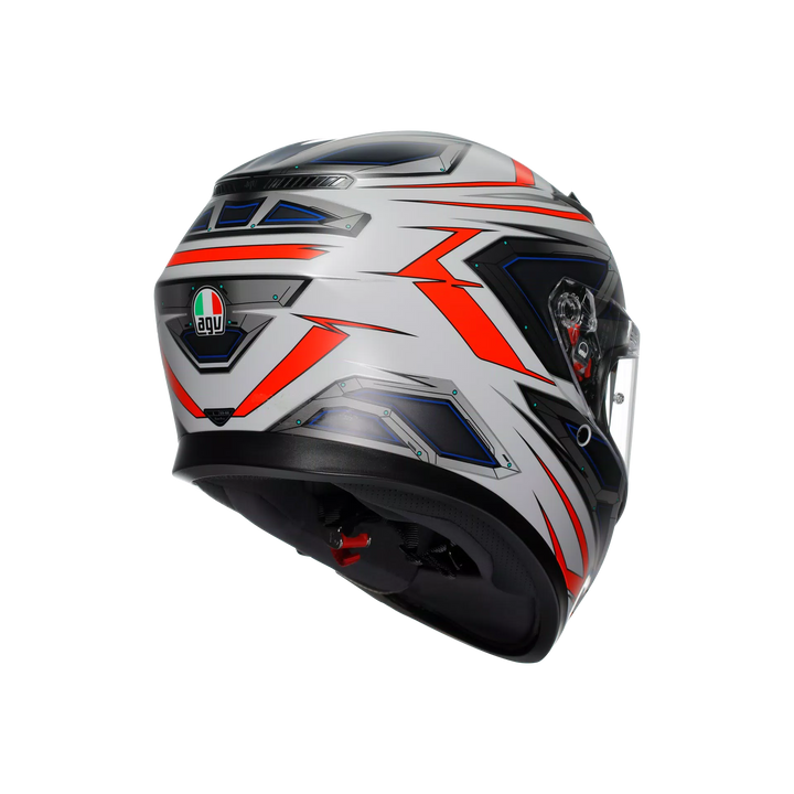 AGV K3 Helmet - Space Matte Black White/Red Fluo