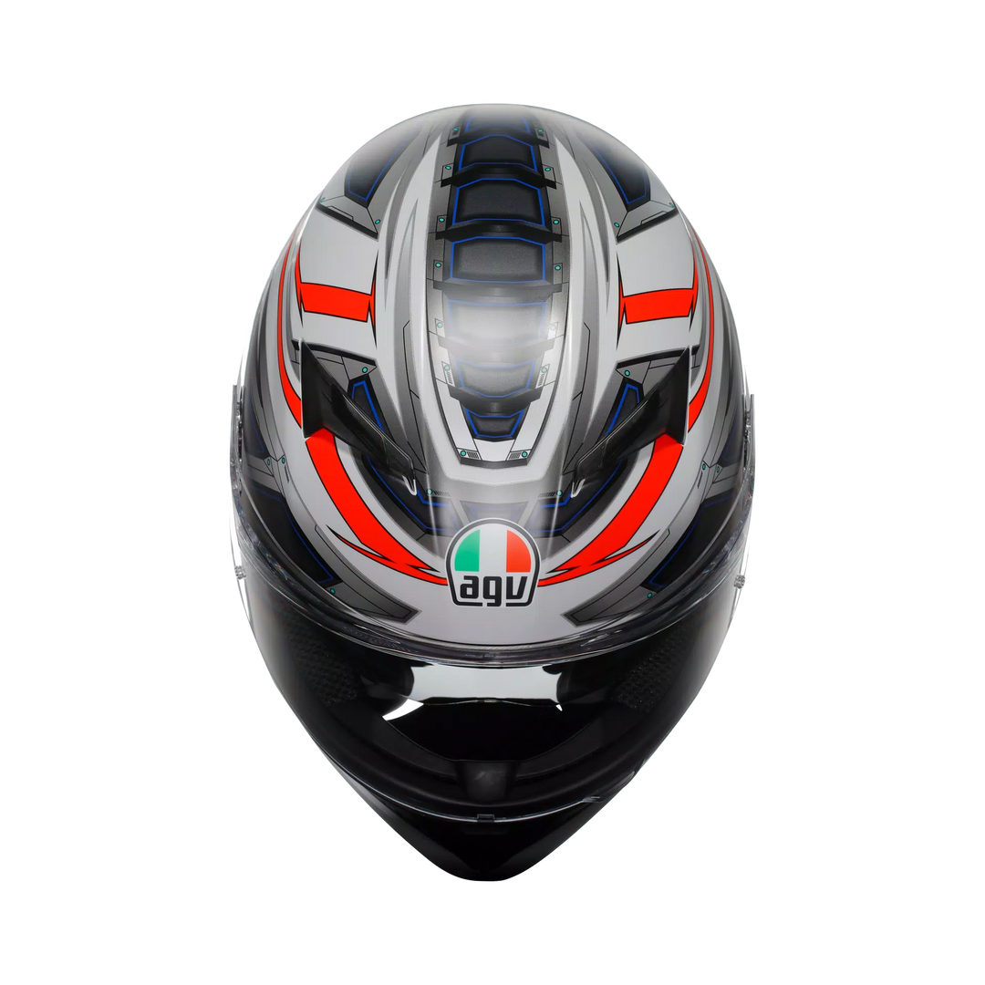 AGV K3 Helmet - Space Matte Black White/Red Fluo
