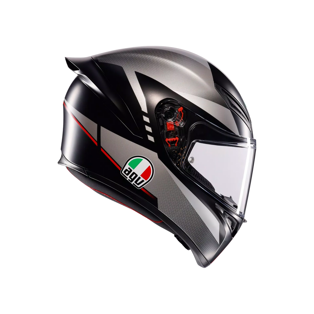 AGV K1 S Lap Matte Black/Gray/Red Helmet XL