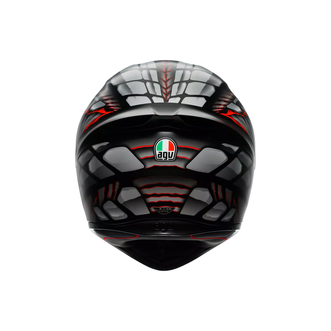 AGV K1 S Helmet - Lyzard Matte Black/Gray/Red