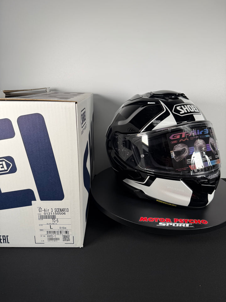Shoei GT-Air 3 Scenario Helmet - TC-5 Black/White -Size L - USED / OPEN BOX