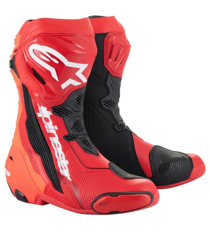Alpinestars Supertech R Boots - Bright Red/Red Fluo