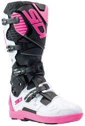 SIDI CROSSFIRE 3 SRS OFF-ROAD BOOTS - BLACK/WHITE/PINK
