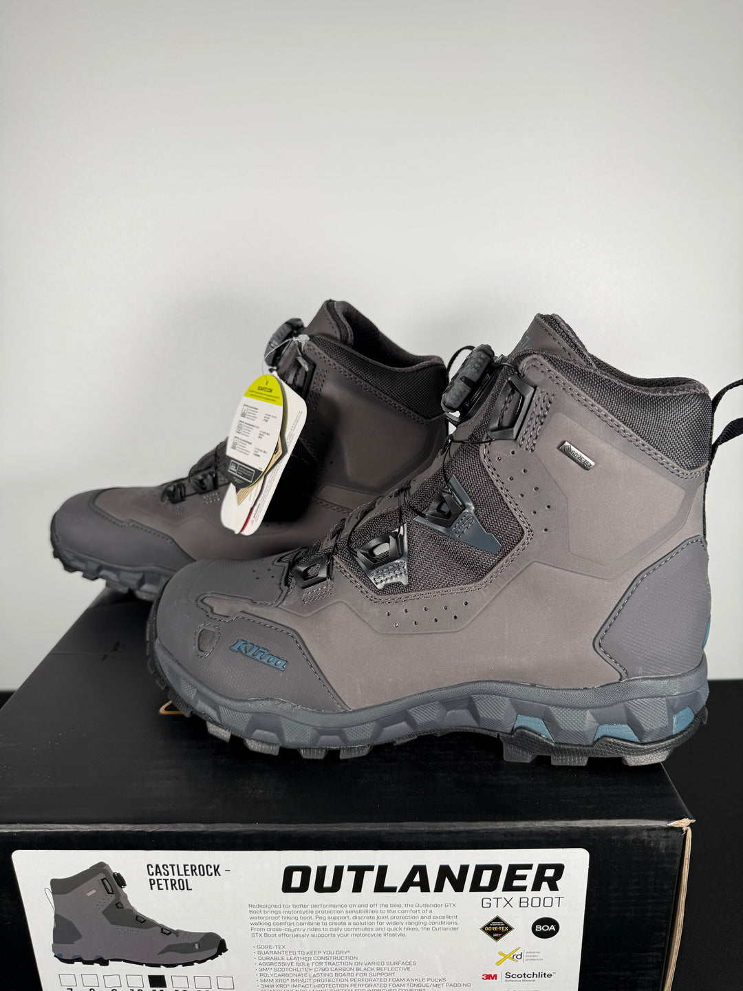 KLIM OUTLANDER GTX BOOT - CASTLEROCK - PETROL - Size 11 - OPEN BOX