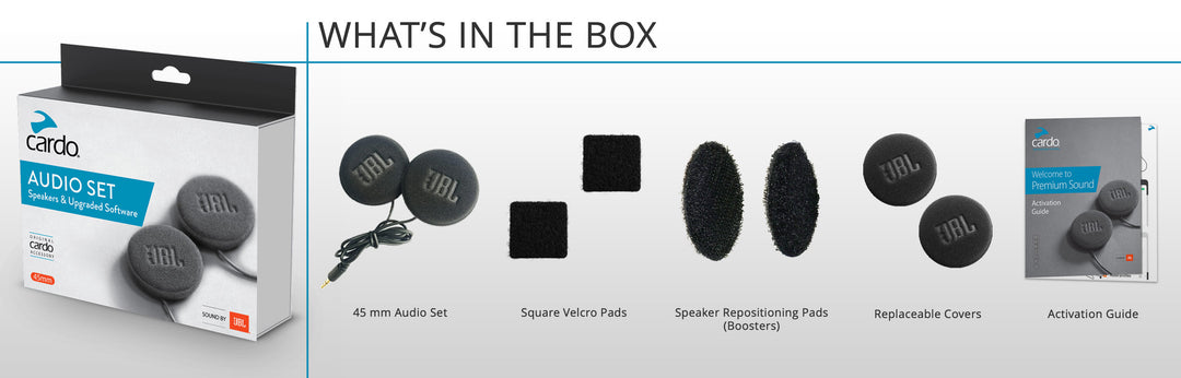cardo motorcycle helmet 45mm audio set CARDO JBL 45mm HD Speakers – Motor Psycho Sport