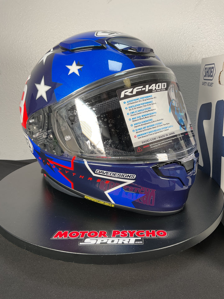 Shoei RF-1400 Marquez American Spirit Helmet - TC-10 Red/White/Blue - Size Large - Used Like New