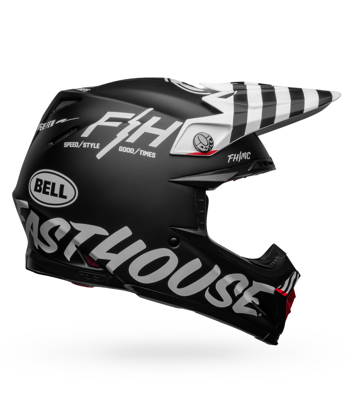 Bell Moto-9S Flex Helmet - Fasthouse Flex Crew Matte Black/White - Size L