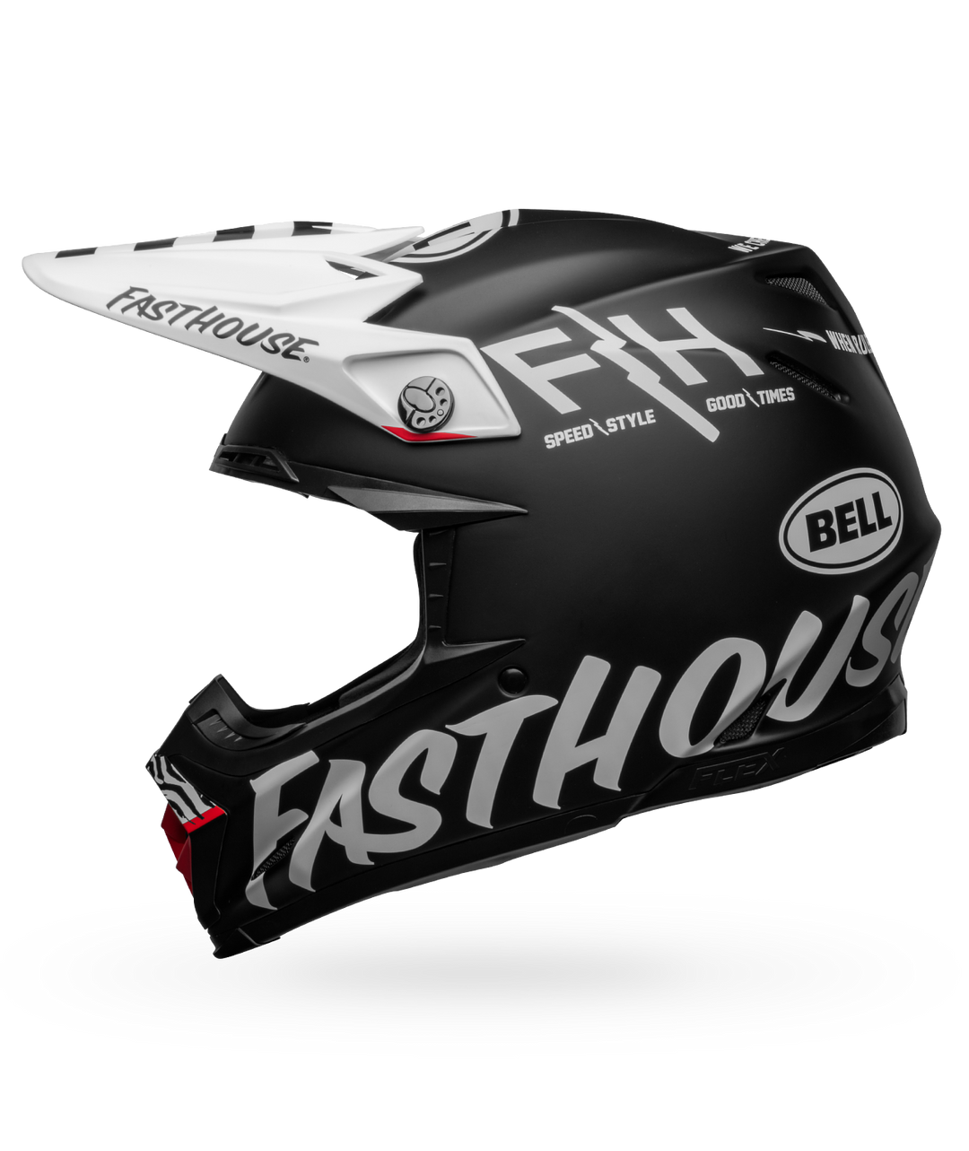 Bell Moto-9S Flex Helmet - Fasthouse Flex Crew Matte Black/White - Size L