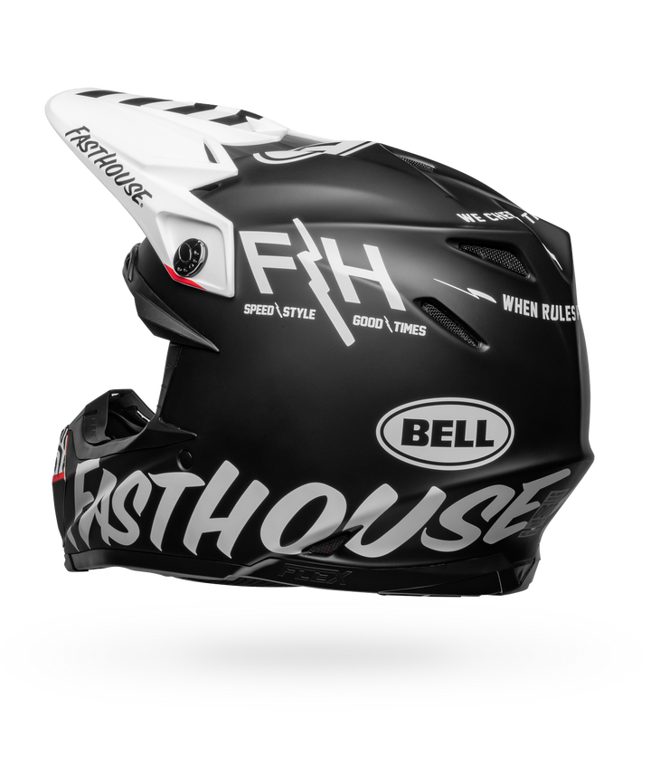 Bell Moto-9S Flex Helmet - Fasthouse Flex Crew Matte Black/White - Size L