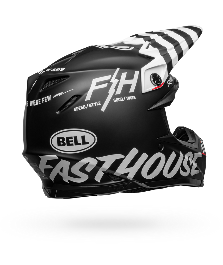 Bell Moto-9S Flex Helmet - Fasthouse Flex Crew Matte Black/White - Size L