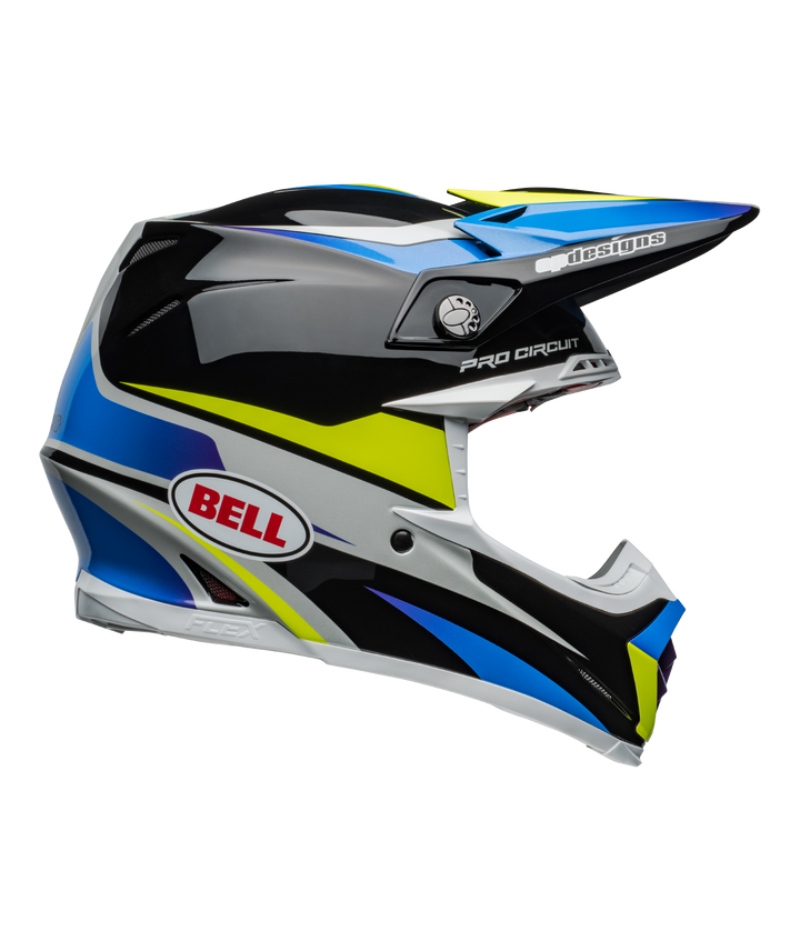 Bell Moto-9S Flex Helmet - Pro Circuit Replica 24 Gloss Black/Blue