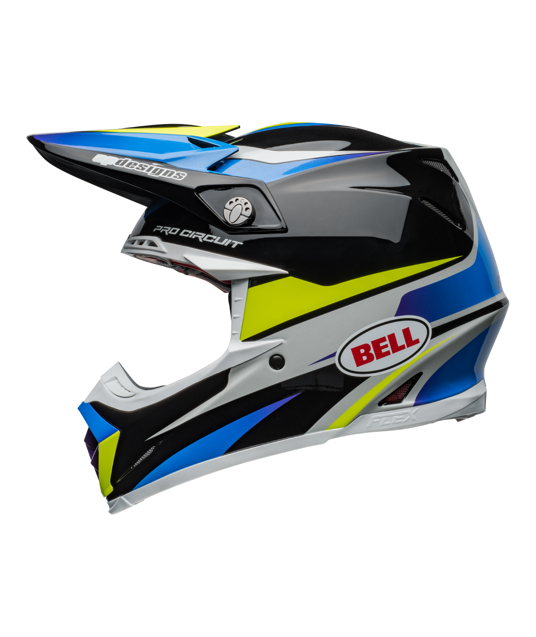 Bell Moto-9S Flex Helmet - Pro Circuit Replica 24 Gloss Black/Blue
