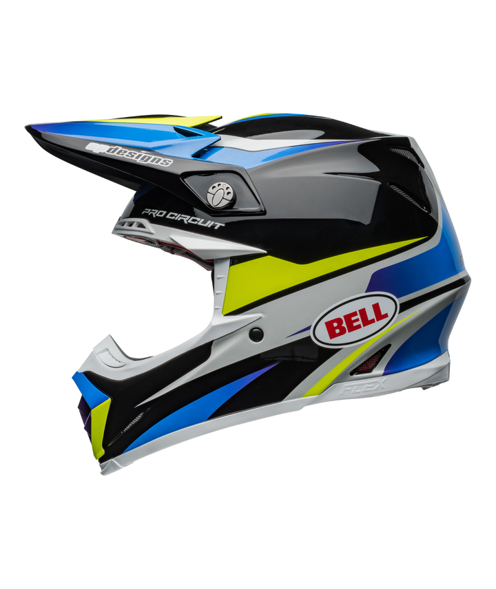 Bell Moto-9S Flex Helmet - Pro Circuit Replica 24 Gloss Black/Blue