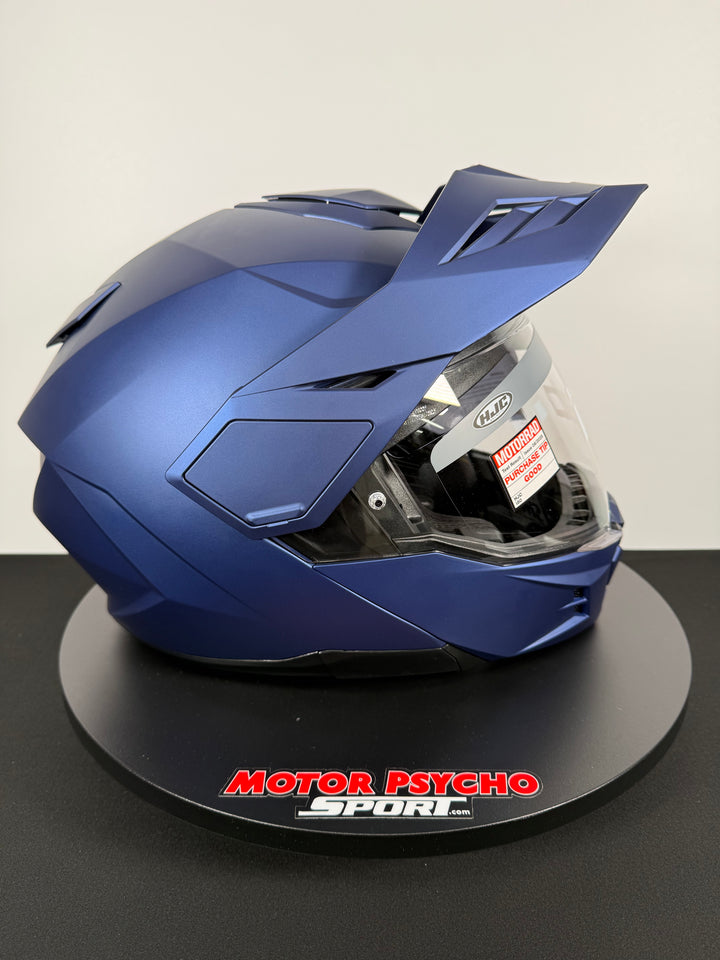 HJC i80 ADVENTURE MODULAR HELMET - SEMI-FLAT METALLIC BLUE - Size L - OPEN BOX